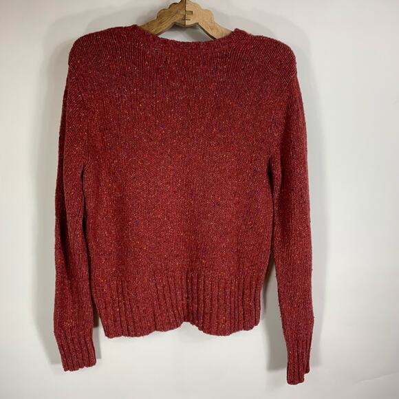 Tommy Hilfiger V Neck Brick Red Sweater Sz Small - Picture 6 of 10